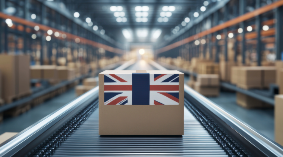 illustration of UK manufacturing in a factory